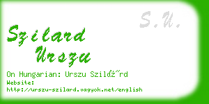 szilard urszu business card